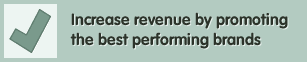 Increase revenue by promoting the best performing brands